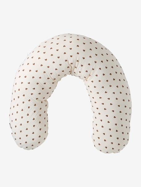 Heart print nursing pillow ecru 