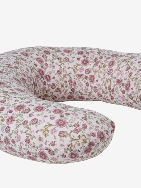 Cover for Feeding Pillow printed beige+printed pink+WHITE LIGHT SOLID 