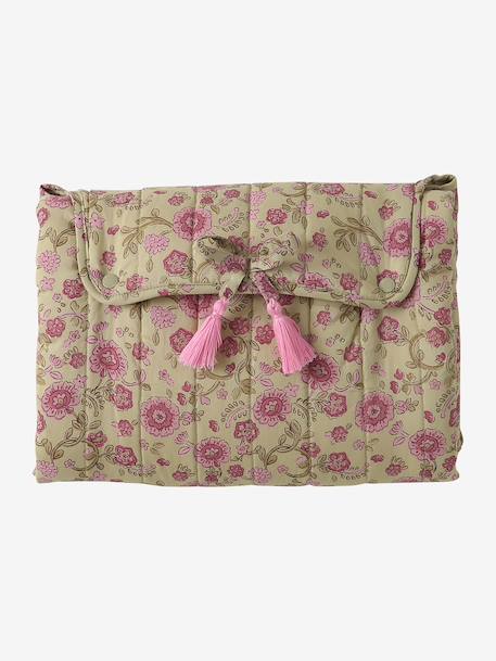 Travel Changing Mat ecru+hazel+printed pink 