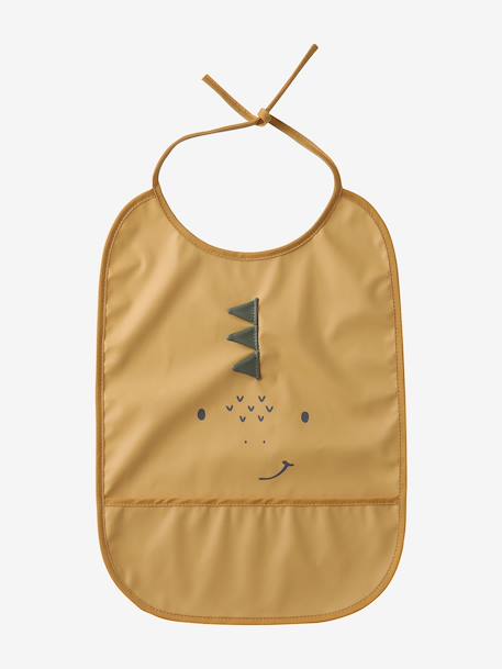 Pack of 2 round XL bibs hazel+mustard 