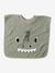 Set of 3 Animals Bibs, Easy to Put On ecru+sage 