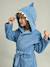 Shark Bathrobe with Recycled Cotton, for Children blue 