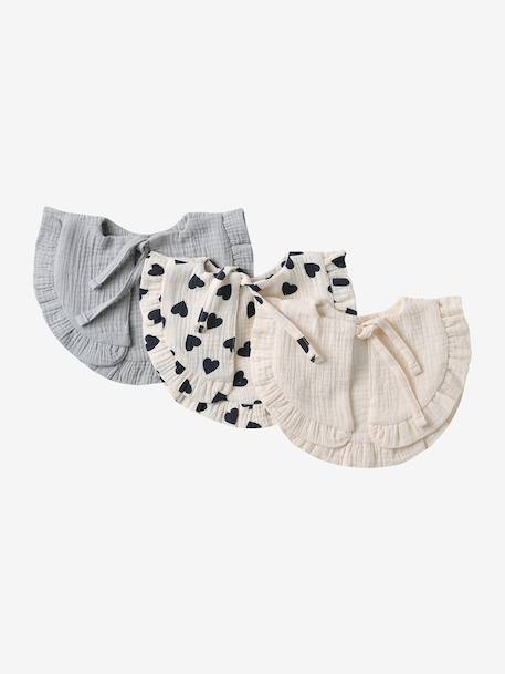 Pack of 3 bohemian bibs blush+sage 