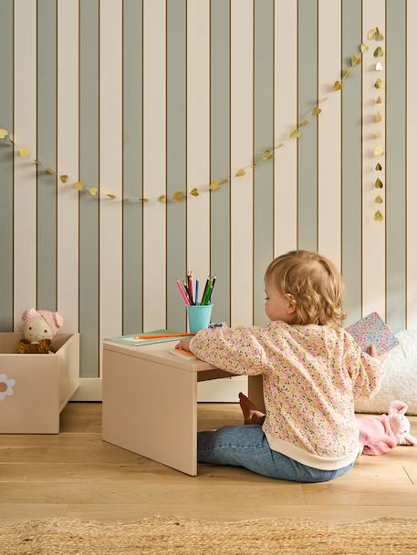 Activity table with storage chest beige+rose 