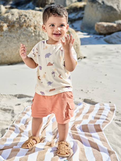 Printed baby boy's t-shirt vanilla 