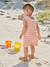Striped baby playsuit ecru 
