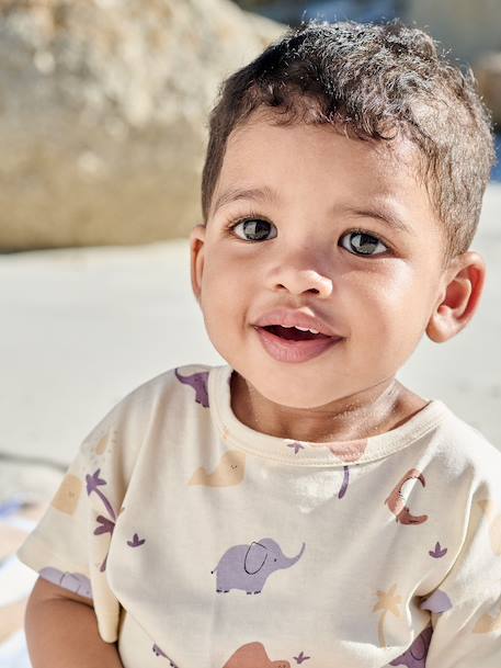 Printed baby boy's t-shirt vanilla 
