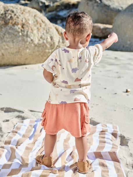 Printed baby boy's t-shirt vanilla 