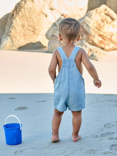 Denim short dungarees for baby boys double stone 
