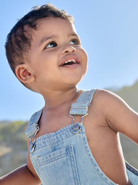 Denim short dungarees for baby boys double stone 