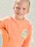 Round-neck long-sleeved sweatshirt for boys aqua green+mango+pale yellow 