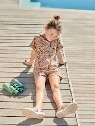 Girls-Girls' cotton twill playsuit