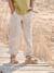 Lightweight cargo trousers beige+olive 