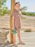 Girls' cotton twill playsuit beige 