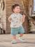 Boy's shirt and short set emerald green 