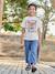 Short-Sleeved Animal T-Shirt for Boys ecru+white 