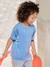 Boy's short-sleeved printed t-shirt medium blue 
