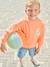 Round-neck long-sleeved sweatshirt for boys aqua green+mango+pale yellow 