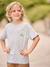 T-shirt with motif on front and back for boys dusky pink+ocean blue+sky blue+white 