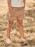 Printed twill shorts for girls beige 