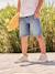 Boy's adjustable waist denim bermuda shorts double stone+stone 