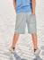 Easy-to-Slip-On Denim Bermuda Shorts for Boys denim grey+double stone+printed blue+stone+striped blue 