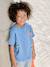 Boy's short-sleeved printed t-shirt medium blue 