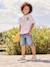 T-shirt with motif on front and back for boys dusky pink+ocean blue+sky blue+white 