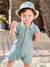 Set of jumpsuit and reversible bucket hat emerald green 