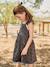 Girl's Embroidered Dress slate grey 