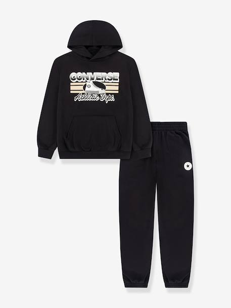 Hooded sweatshirt and trousers set black 