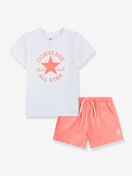 Shorts and T-shirt set coral 