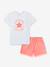 Shorts and T-shirt set coral 