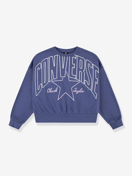 Relaxed boxy sweatshirt for girl navy blue 