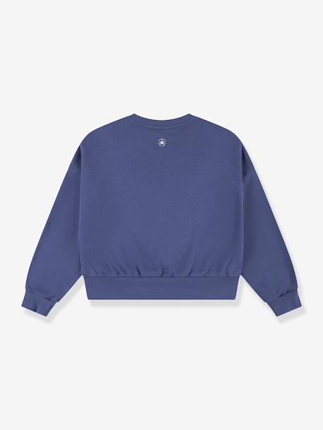 Relaxed boxy sweatshirt for girl navy blue 
