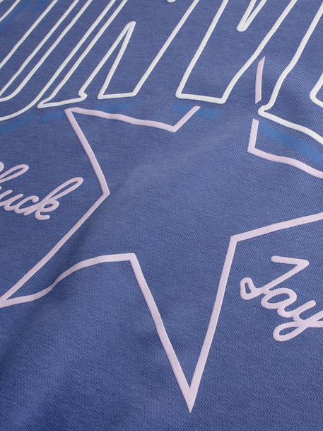 Relaxed boxy sweatshirt for girl navy blue 