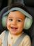 Adjustable ear defenders green+rose 