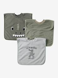 -Set of 3 Animals Bibs, Easy to Put On