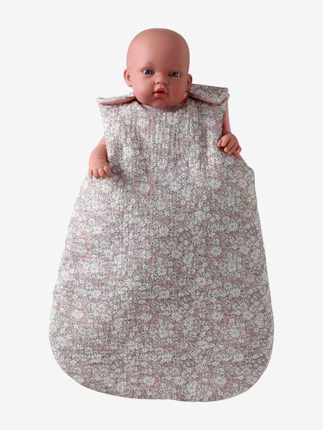 Baby Sleep Bag in Cotton Gauze, for Dolls black+blush+brown+printed pink+rose+yellow 