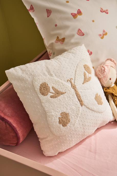 Butterfly cushion in bouclé vanilla 