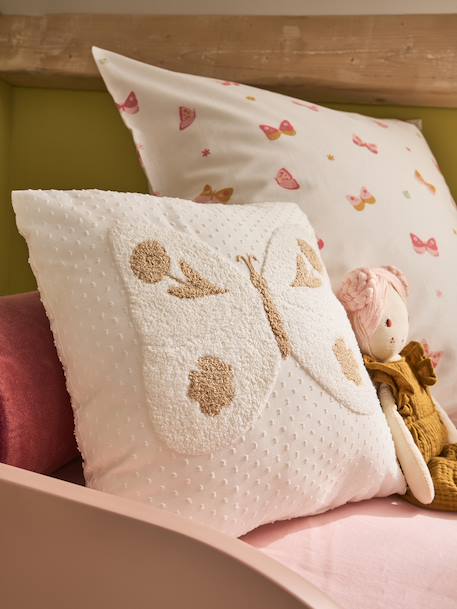 Butterfly cushion in bouclé vanilla 