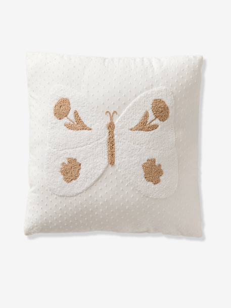 Bouclé butterfly cushion vanilla 