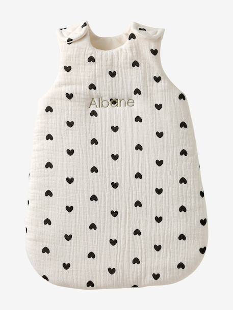 Baby Sleep Bag in Cotton Gauze, for Dolls black+blush+brown+printed pink+rose+yellow 