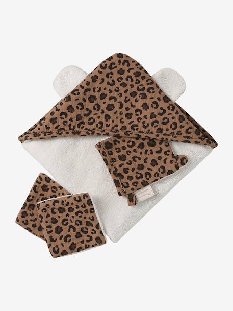 Customisable doll bath cape brown 