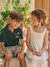 Crochet dress with straps for girls ecru 