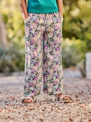 Girls-Floral Print Trousers