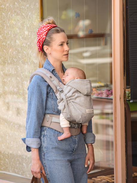 Physiological Baby Carrier, HoodieCarrier 2 by LOVE RADIUS black+grey+printed black 