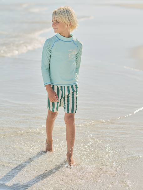 Boys' long-sleeved UV protection Surf t-shirt turquoise 