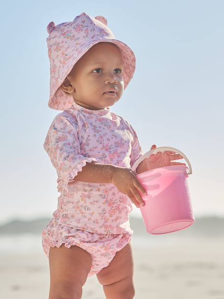 UV protective 3-piece swimsuit rosy 
