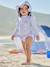 3-piece striped swimsuit light blue 